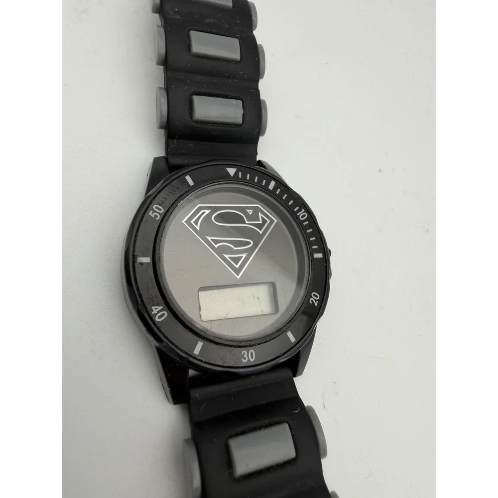 Boys Black & Gray Superman Digital Watch